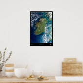 Ierland, Europese satellietposter Poster (Keuken)