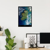Ierland, Europese satellietposter Poster (Thuiskantoor)
