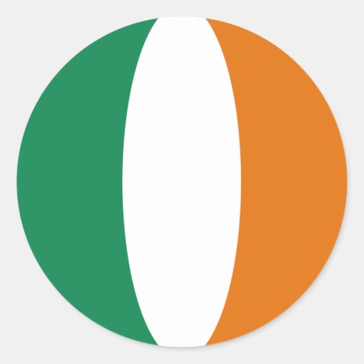 Ierland Fisheye Vlag Sticker (Voorkant)