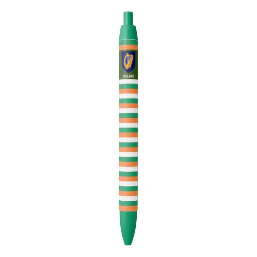 Ierland Flag Cute Patriotic Zwarte Inkt Pen (Voorkant Verticaal)