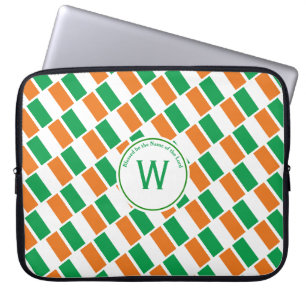 IERLAND FLAG Gepersonaliseerd Scripts stijlvolle I Laptop Sleeve