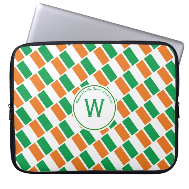 IERLAND FLAG Gepersonaliseerd Scripts stijlvolle I Laptop Sleeve (Voorkant)