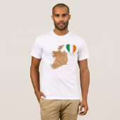 Ierland Flag Heart en Map T-Shirt (Voorkant volledig)