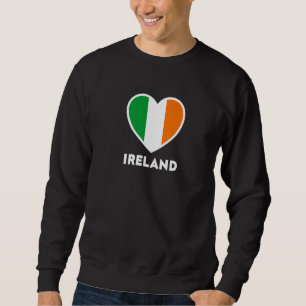 Ierland Flag Heart Oranje White Green Irish Trui