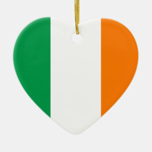 Ierland Flag Heart Ornament