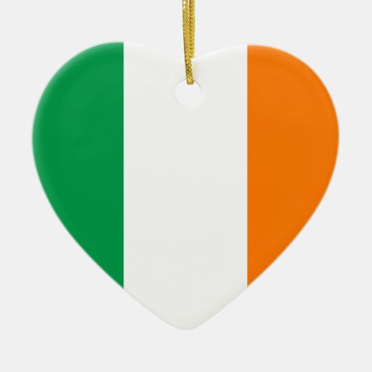 Ierland Flag Heart Ornament (Voorkant)