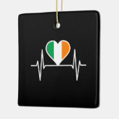 Ierland Flag Heartbeat Keramisch Ornament (Links)