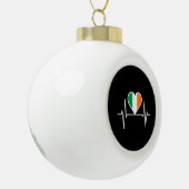 Ierland Flag Heartbeat Keramische Bal Ornament (Links)