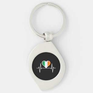Ierland Flag Heartbeat Sleutelhanger