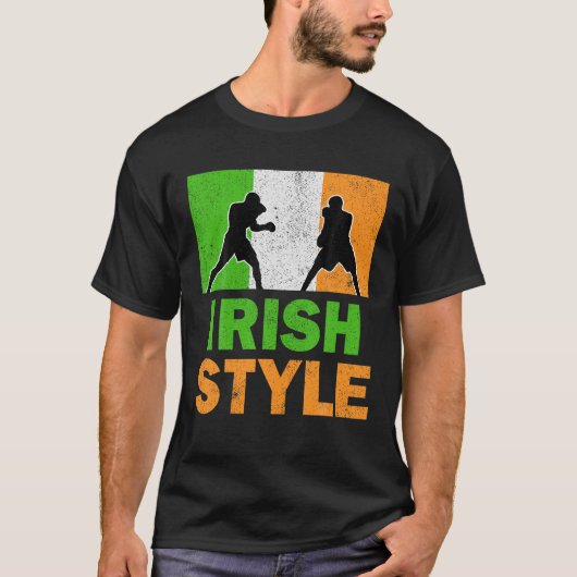 Ierland Flag Irish Boxing Club T-shirt (Voorkant)