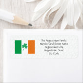 IERLAND FLAG Shamrock Custom Return Address Etiket (Insitu)