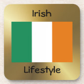 Ierland Flag+Text Onderzetter (Voorkant)