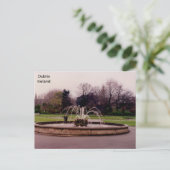 Ierland, fontein, St. Stephens Green, Dublin Briefkaart (Staand voorkant)