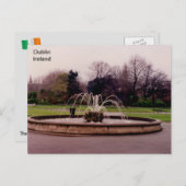 Ierland, fontein, St. Stephens Green, Dublin Briefkaart (Voorkant / Achterkant)
