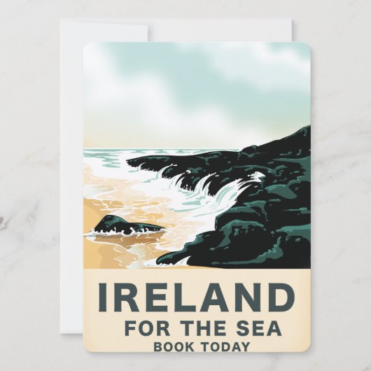 Ierland "For the Zee" Nautical Reisposter (Voorkant)