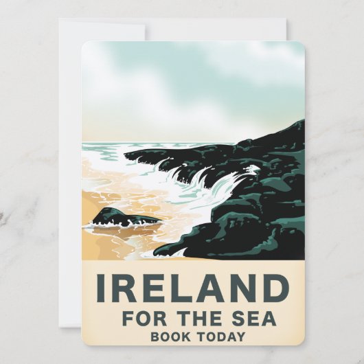 Ierland "For the Zee" Nautical Reisposter (Achterkant)