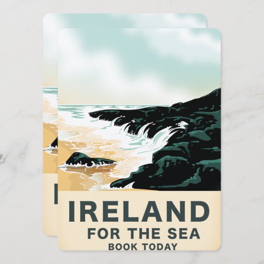 Ierland "For the Zee" Nautical Reisposter (Voorkant / Achterkant)