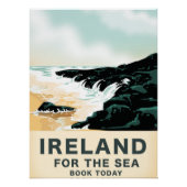 Ierland "For the Zee" Nautical Reisposter Perfect Poster (Voorkant)