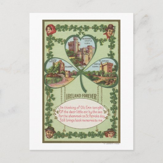 Ierland Forever - Cork en Killarney Castles Briefkaart (Voorkant)