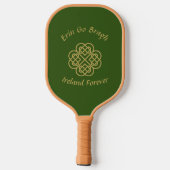 Ierland Forever Gold Celtic Shamrock Pickleball Paddle (Achterkant)