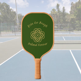 Ierland Forever Gold Celtic Shamrock Pickleball Paddle