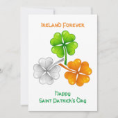 Ierland Forever Lucky Shamrock Feestdagenkaart (Voorkant)