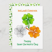 Ierland Forever Lucky Shamrock Feestdagenkaart (Voorkant / Achterkant)