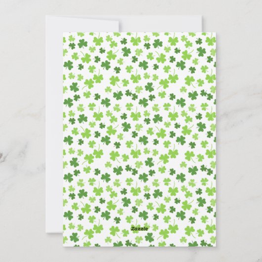 Ierland Forever Lucky Shamrock Feestdagenkaart (Achterkant)