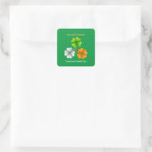 Ierland Forever Lucky Shamrock Vierkante Sticker (Tas)