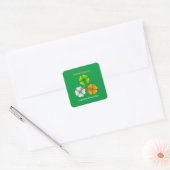 Ierland Forever Lucky Shamrock Vierkante Sticker (Envelop)