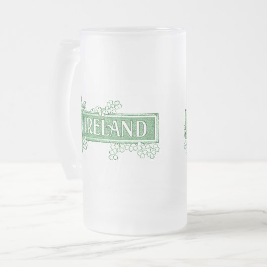 Ierland Frosted Glass Mok (Voorkant links)