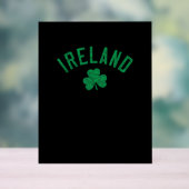 Ierland Gebogen tekst Shamrock Distressed Green Pr Acryl Bord (Neutraal)