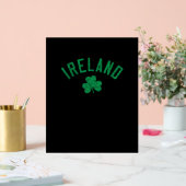 Ierland Gebogen tekst Shamrock Distressed Green Pr Acryl Bord (Huwelijk)