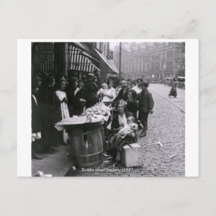 Ierland - Georges Street handelaren c1927 Dublin Briefkaart