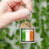 Ierland gepolijst vlag sleutelhanger (Hand)