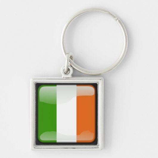Ierland gepolijst vlag sleutelhanger (Voorkant)