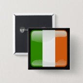 Ierland gepolijst vlag vierkante button 5,1 cm (Voorkant /achterkant)