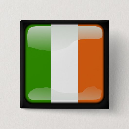 Ierland gepolijst vlag vierkante button 5,1 cm (Voorkant)