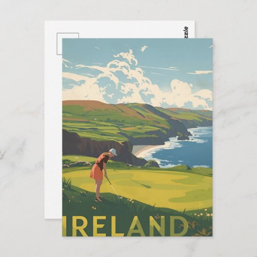 Ierland Golf Briefkaart (Voorkant / Achterkant)