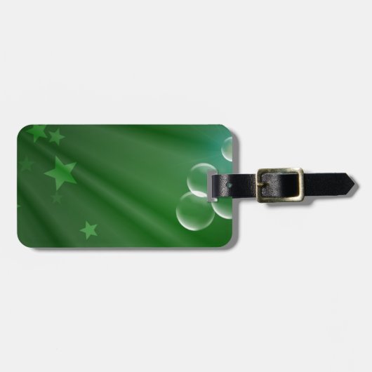 Ierland Green Pattern Art Peace Love Destiny Bagagelabel (Voorkant horizontaal)