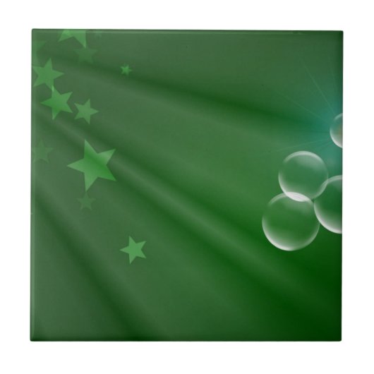 Ierland Green Pattern Art Peace Love Destiny Tegeltje (Voorkant)