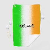 Ierland - groen - wit - Oranje Ierse vlag - strepe Golfhanddoek (Insitu)