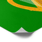 ierland groene harp vlag ierland poster (Hoek)