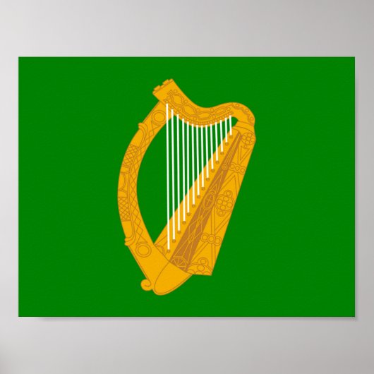 ierland groene harp vlag ierland poster (Voorkant)