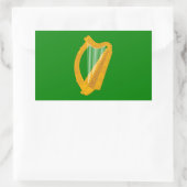 ierland groene harp vlag ierland rechthoekige sticker (Tas)