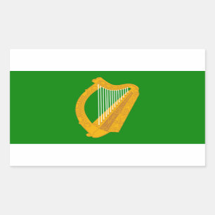 ierland groene harp vlag ierland rechthoekige sticker
