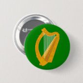 ierland groene harp vlag ierland ronde button 5,7 cm (Voorkant /achterkant)