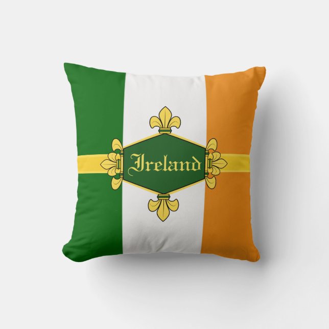 Ierland groene shamrocks, aanpassen met naam 11c kussen (Voorkant)