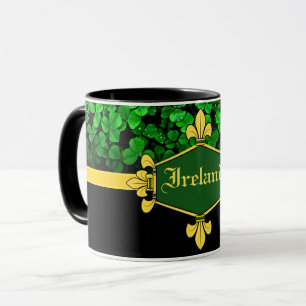 Ierland groene shamrocks, Aanpassen met naam 5 Mok