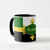 Ierland groene shamrocks, voeg monogram/initiaal t mok (Voorkant links)